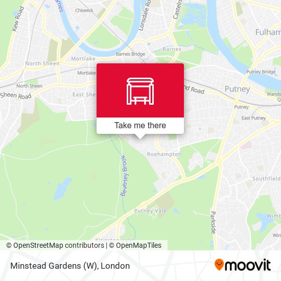 Minstead Gardens (W) map