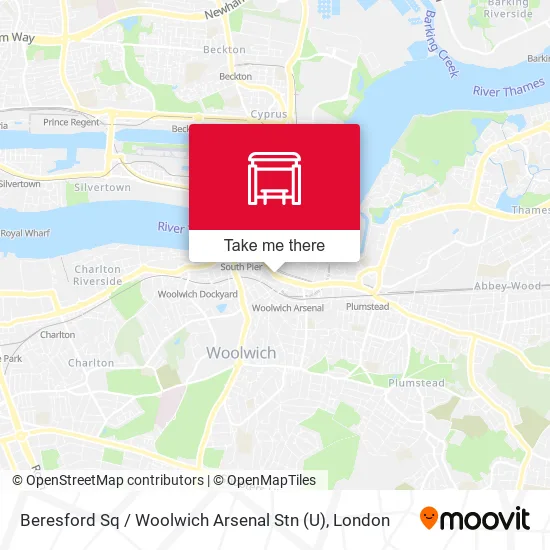 Beresford Sq / Woolwich Arsenal Stn (U) map