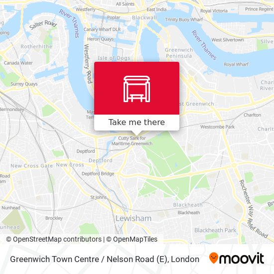 Greenwich Town Centre / Nelson Road (E) map