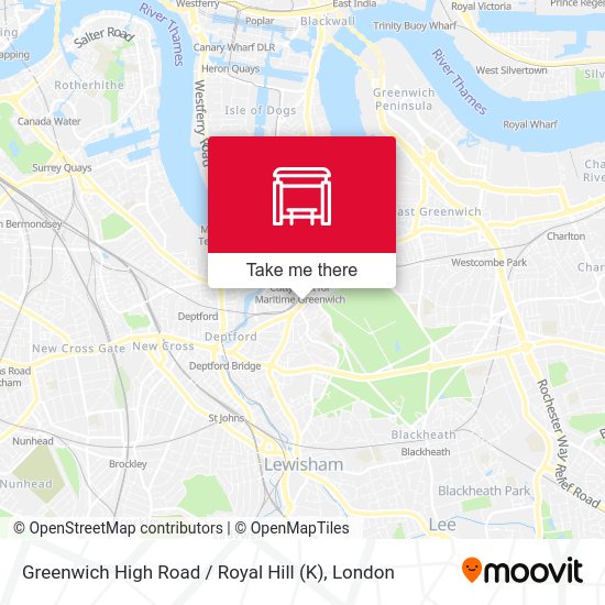 Greenwich High Road / Royal Hill (K) map