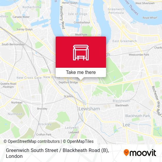 Greenwich South Street / Blackheath Road map