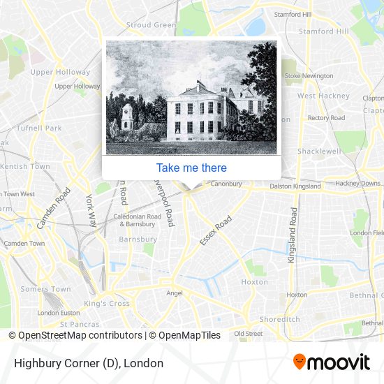 Highbury Corner (D) map