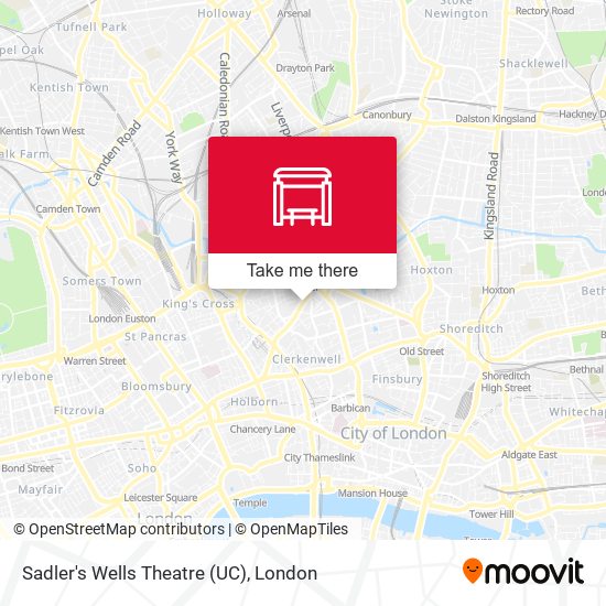 Sadler's Wells Theatre (UC) map