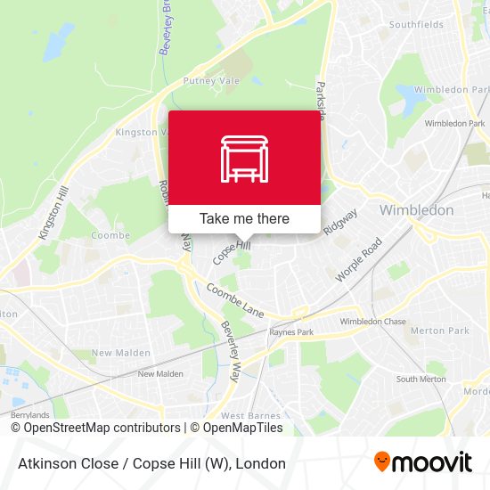 Atkinson Close / Copse Hill (W) map
