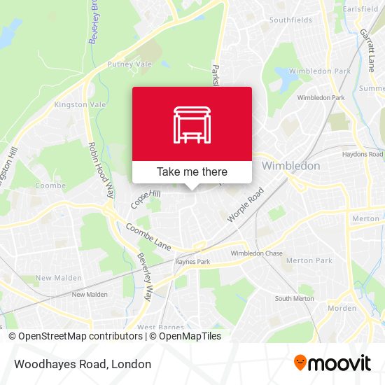 Woodhayes Road map