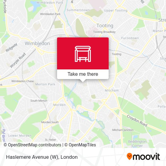 Haslemere Avenue (W) map
