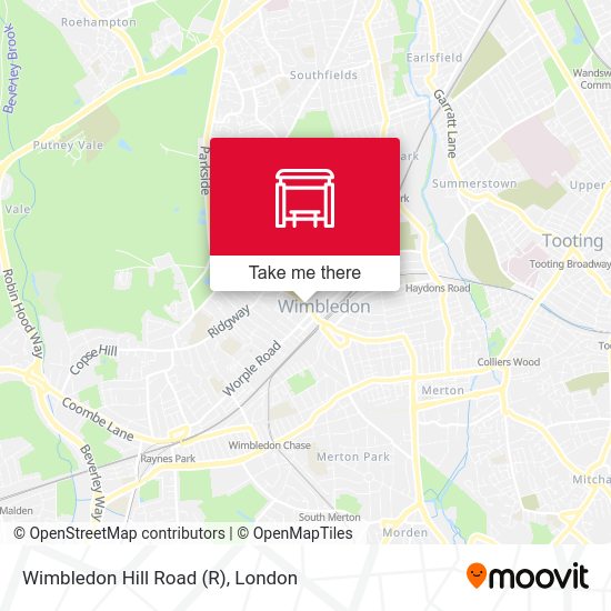 Wimbledon Hill Road map