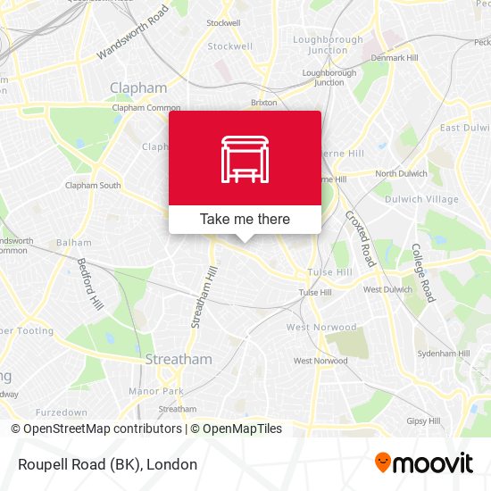 Roupell Road (BK) map