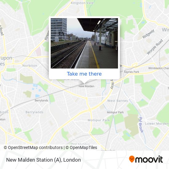 New Malden Station (A) map