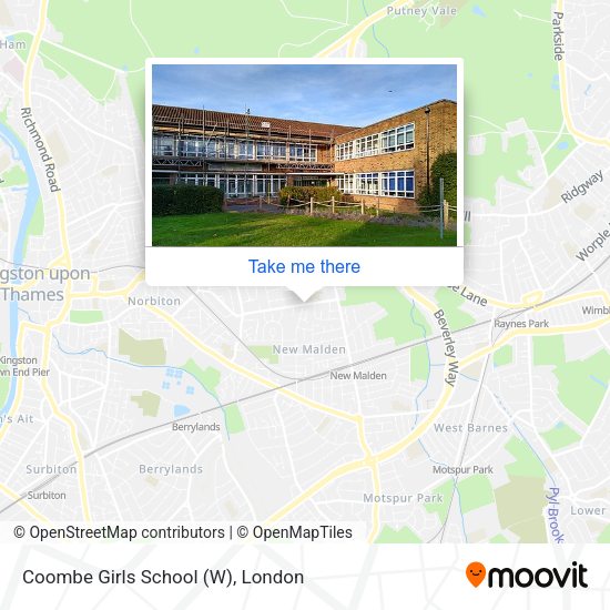 Coombe Girls School (W) map