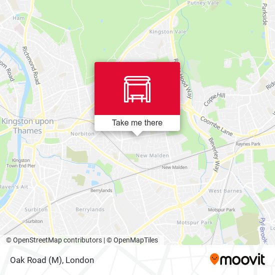 Oak Road (M) map