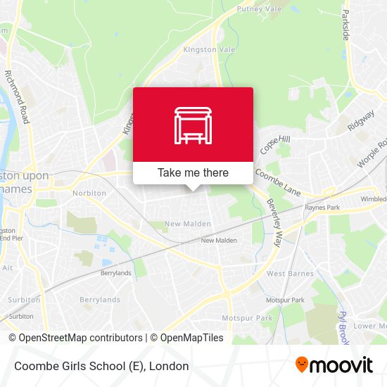 Coombe Girls School (E) map