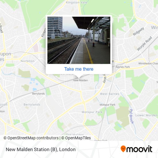 New Malden Station (B) map