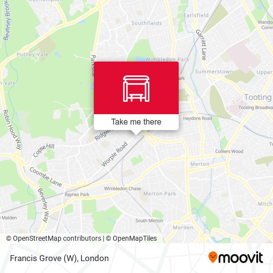 Francis Grove (W) map
