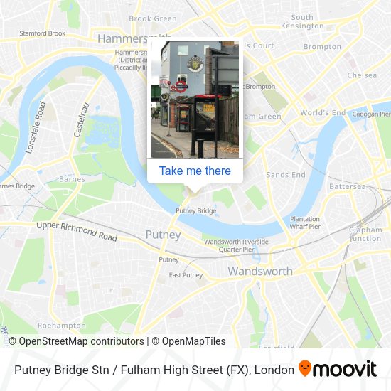 Putney Bridge Stn / Fulham High Street (FX) map