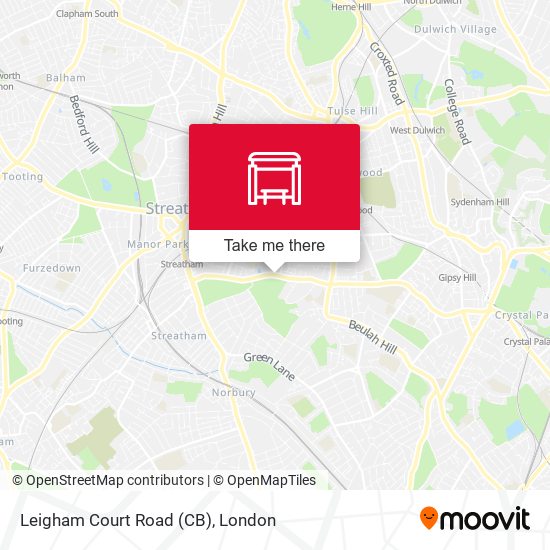 Leigham Court Road (CB) map