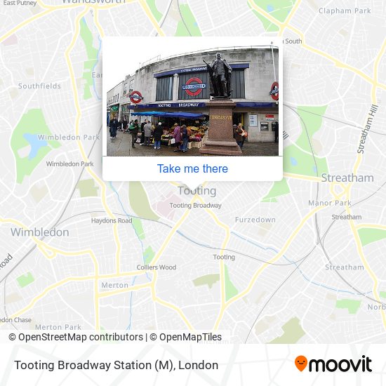 Tooting Broadway Station (M) map