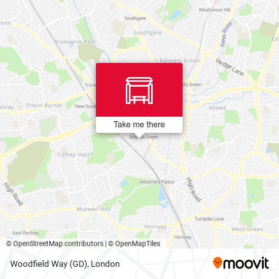 Woodfield Way (GD) map