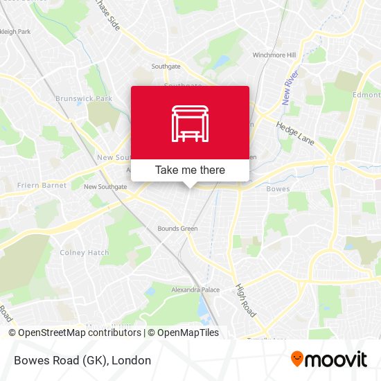 Bowes Road (GK) map