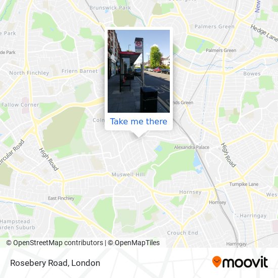 Rosebery Road map