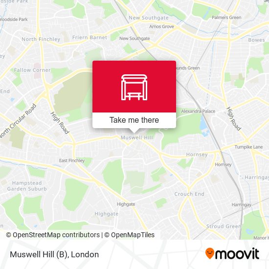 Muswell Hill (B) map