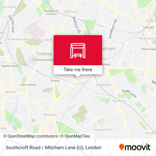 Southcroft Road / Mitcham Lane (U) map
