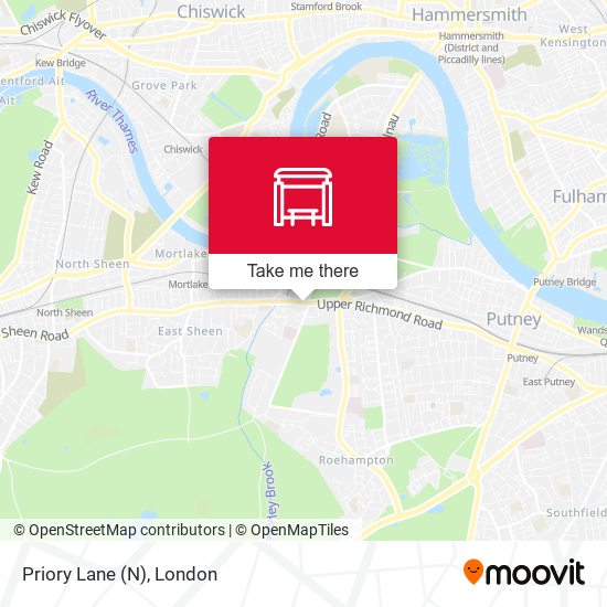 Priory Lane (N) map