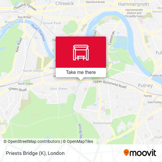 Priests Bridge (K) map