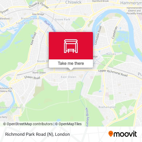 Richmond Park Road (N) map