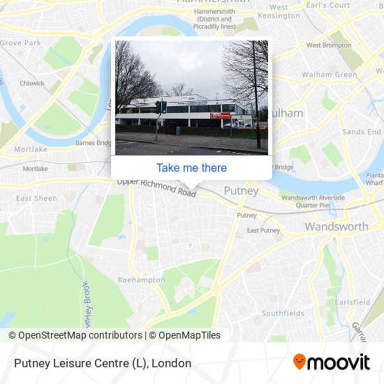 Putney Leisure Centre map