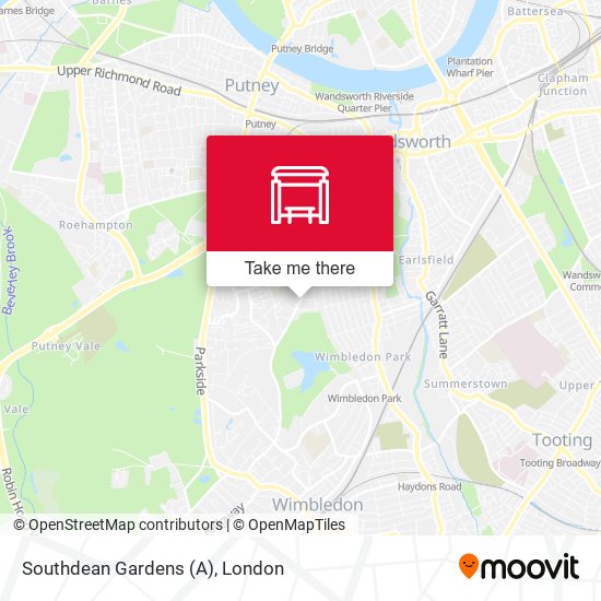 Southdean Gardens (A) map