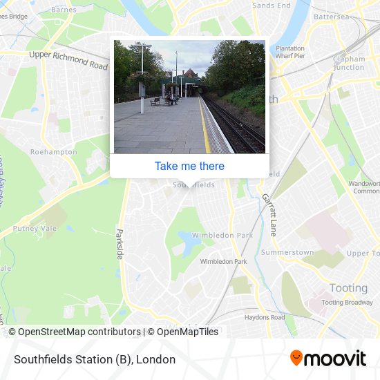Southfields Station (B) map