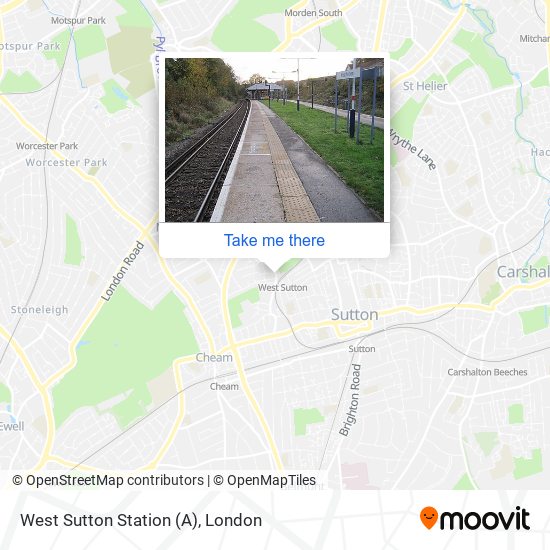 West Sutton Station (A) map