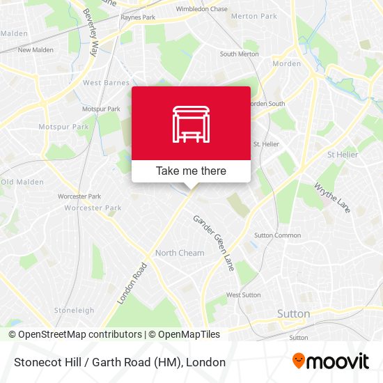 Stonecot Hill / Garth Road (HM) map