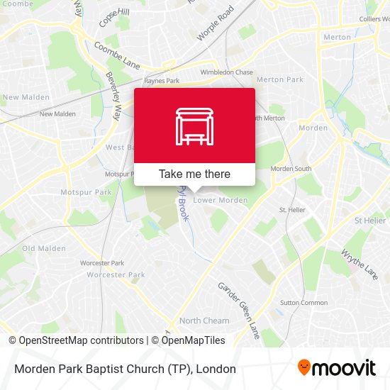 Morden Park Baptist Church (TP) map