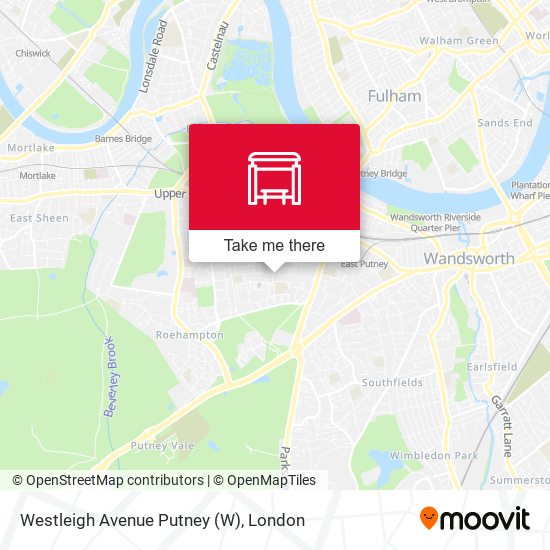 Westleigh Avenue Putney map