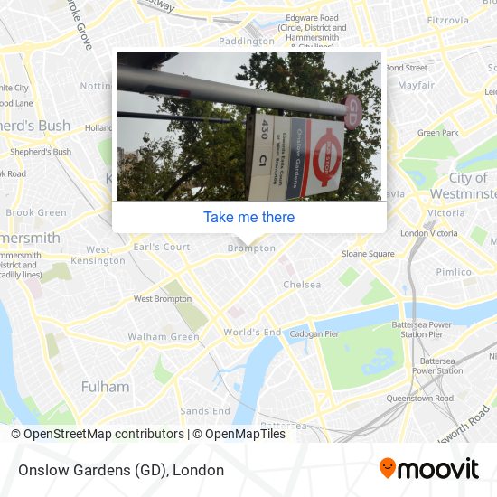 Onslow Gardens (GD) map