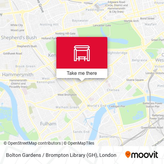 Bolton Gardens / Brompton Library (GH) map
