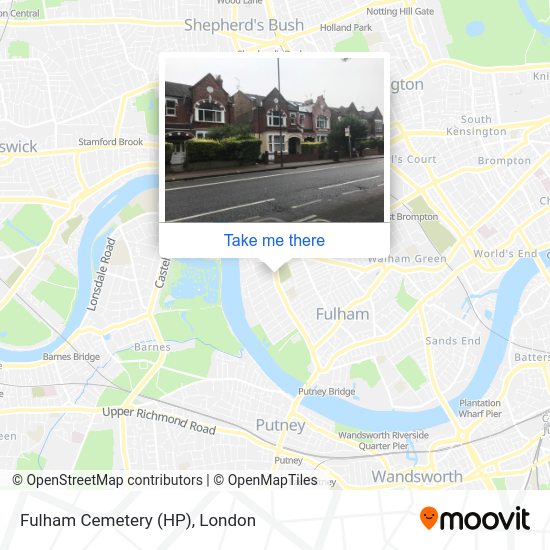 Fulham Cemetery (HP) map