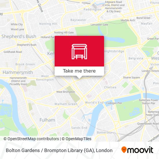 Bolton Gardens / Brompton Library (GA) map