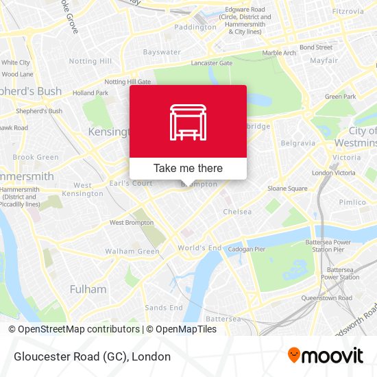 Gloucester Road (GC) map