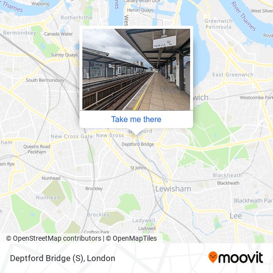 Deptford Bridge (S) map