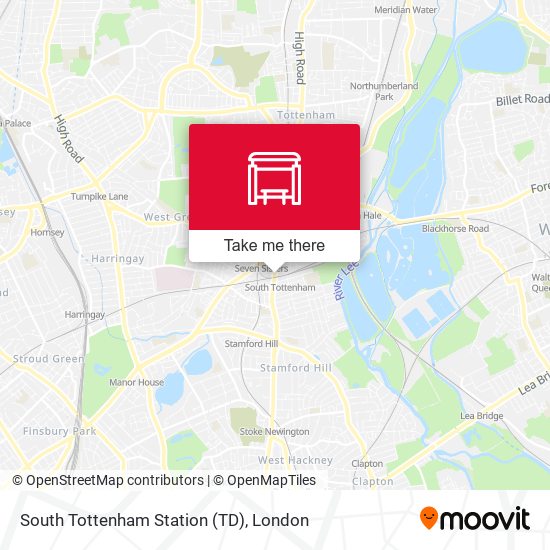 South Tottenham Station (TD) map