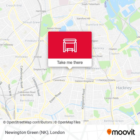 Newington Green (NK) map