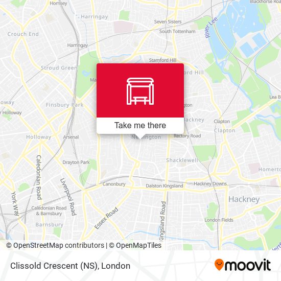 Clissold Crescent (NS) map