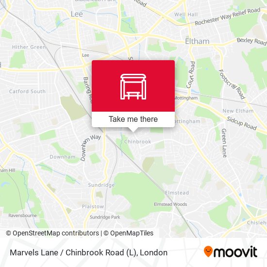 Marvels Lane / Chinbrook Road map