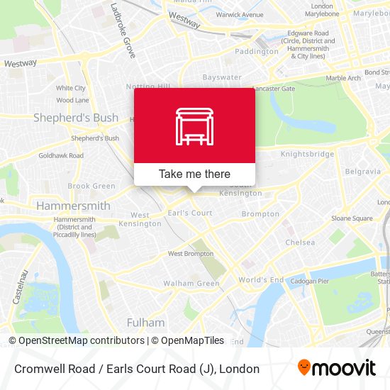 Cromwell Road / Earls Court Road (J) map