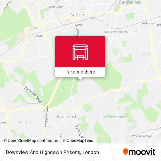 Downview And Highdown Prisons map