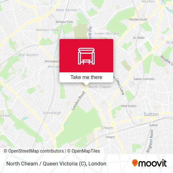 North Cheam / Queen Victoria map