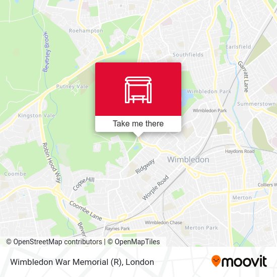 Wimbledon War Memorial (R) map